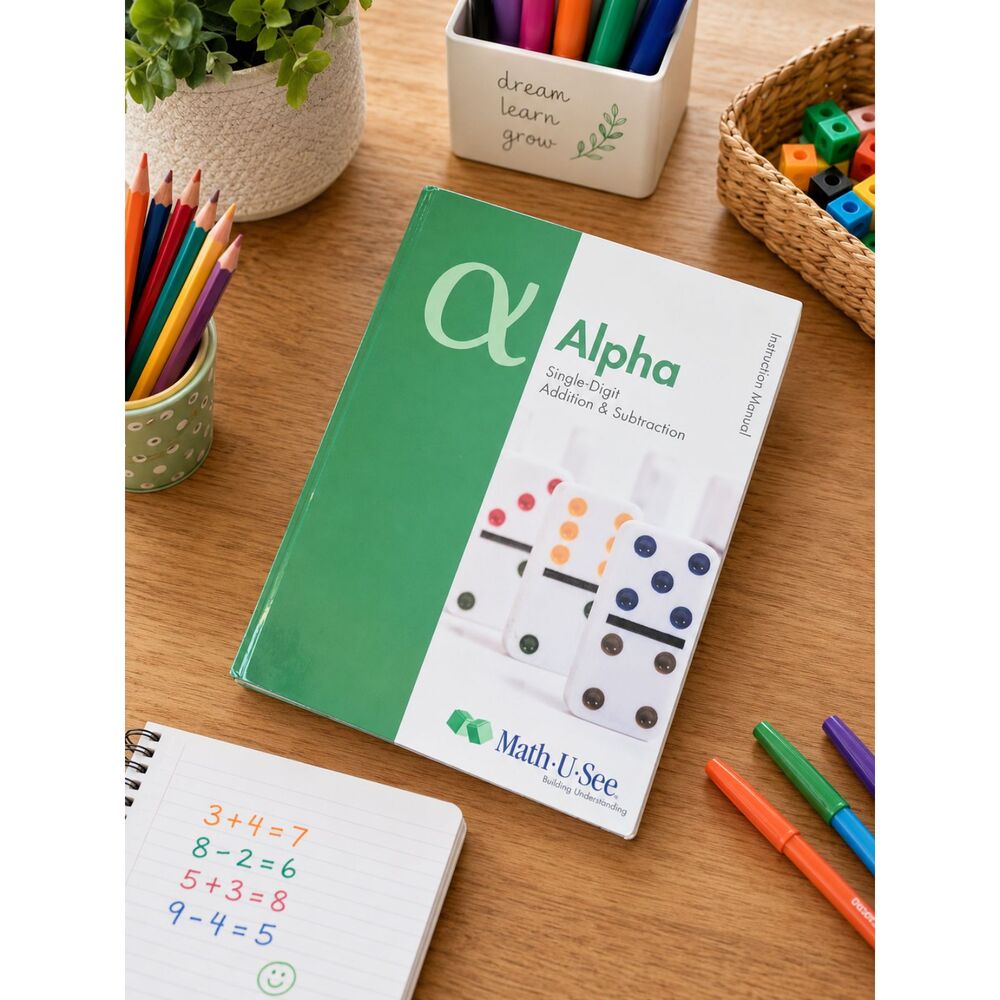 Math-U-See Alpha Instruction Manual NEW Homeschool Math Curriculum Teacher Guide